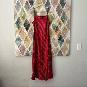 Red White Polka Dot Slip Dress